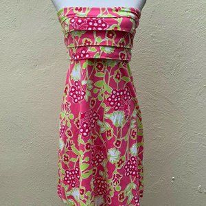 LILLY PULITZER Pink Petula Floral Strapless Dress